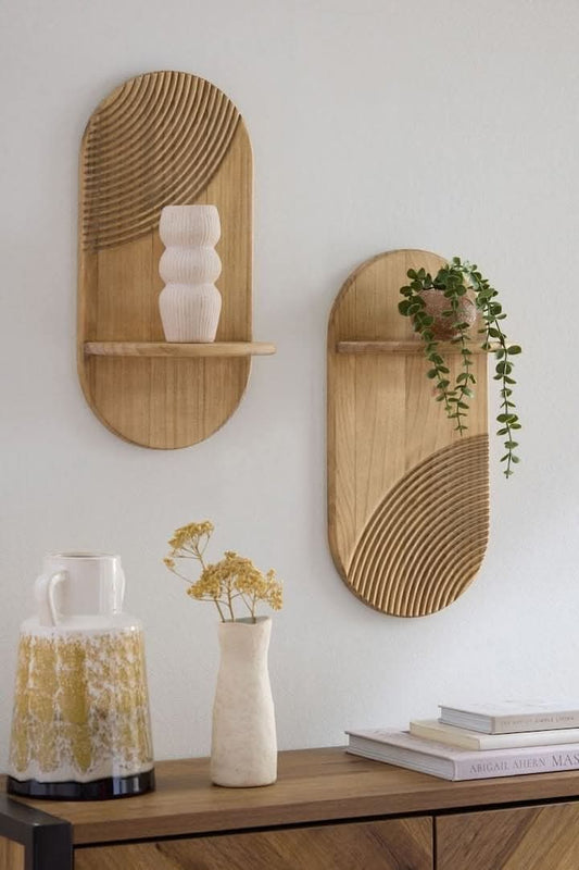 Wooden decorative shelf
