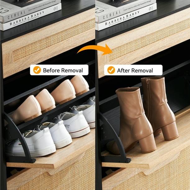 Small black shoe cabinet