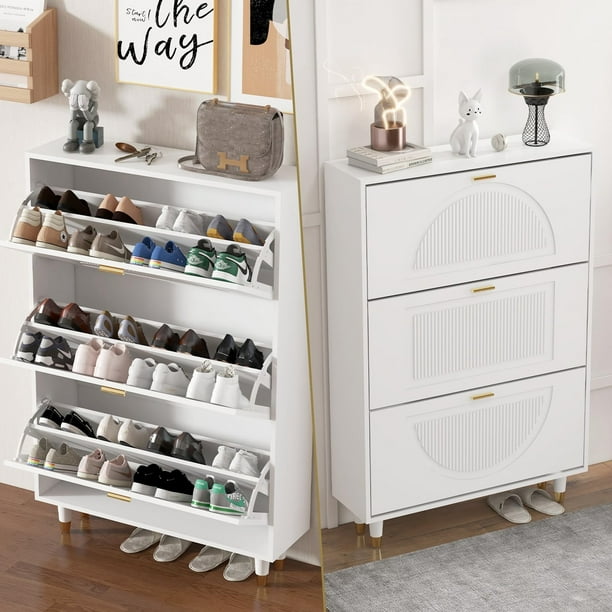 white shoe cabinet