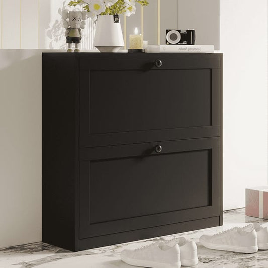 Black shoe cabinet