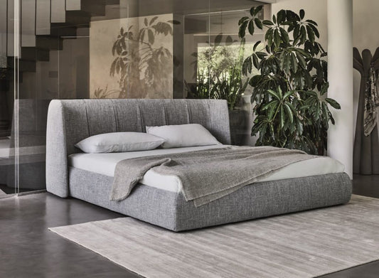 gray bed