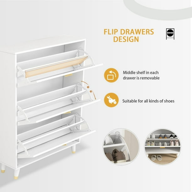 white shoe cabinet