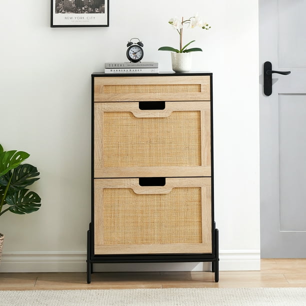 Small black shoe cabinet