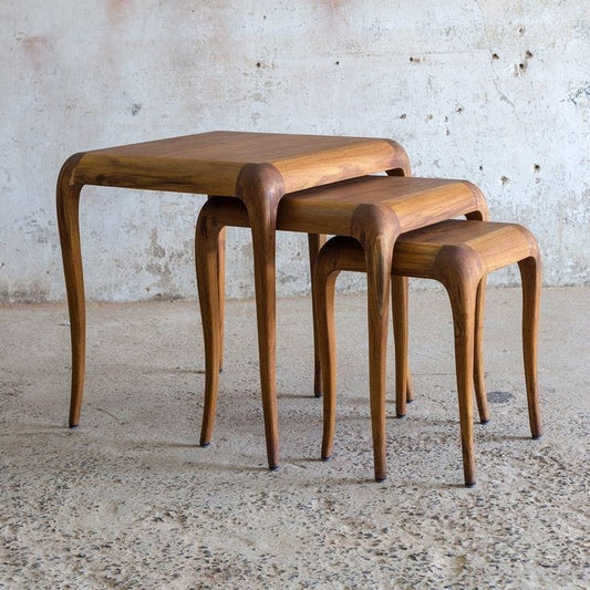 Wooden coffee table set