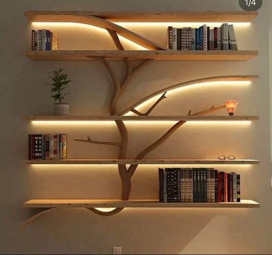 Natural tree shelf